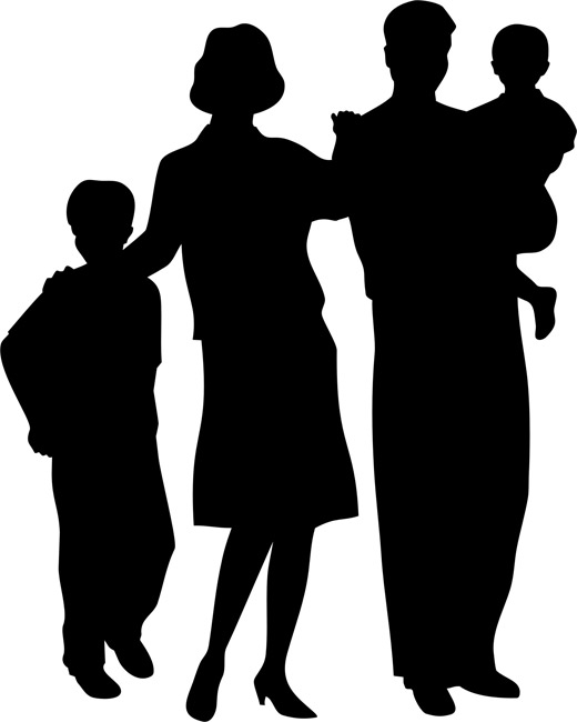 520x650 Family Silhouette Clip Art