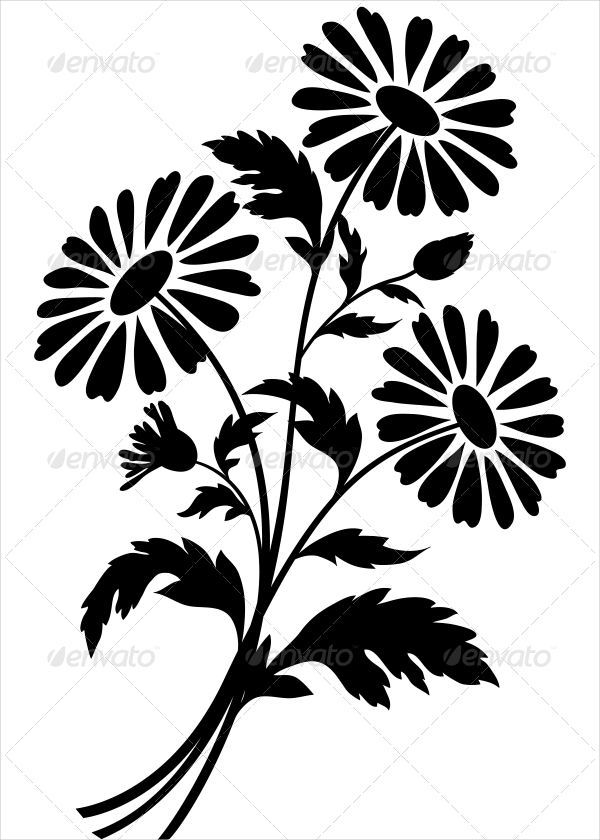 600x840 Beautiful Flower Silhouettes
