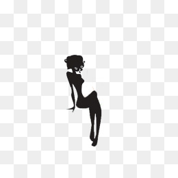 260x260 Three Black Girls Silhouette Cartoon Clip 3, Black, Girl, Sketch