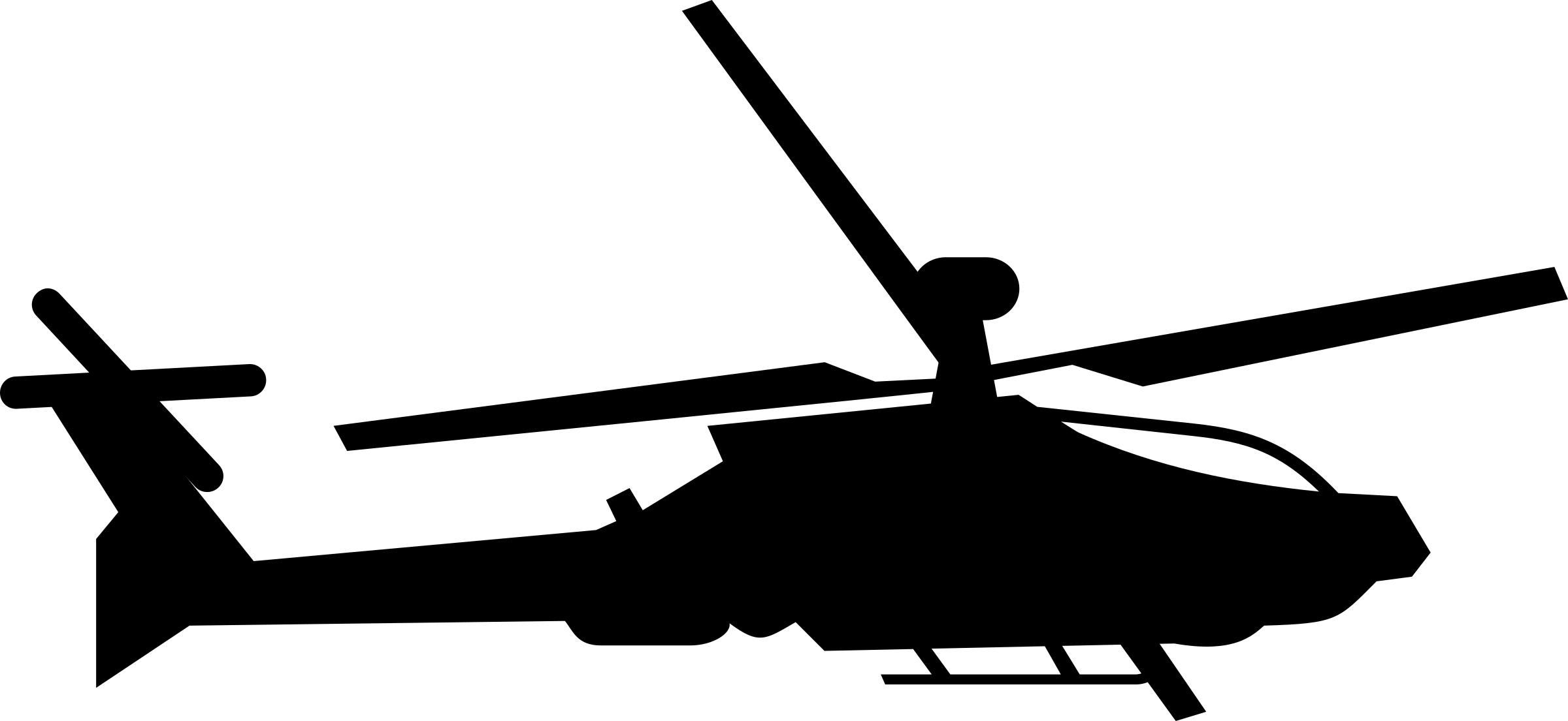 2400x1105 Military Helicopter (Silhouette) Icons Png