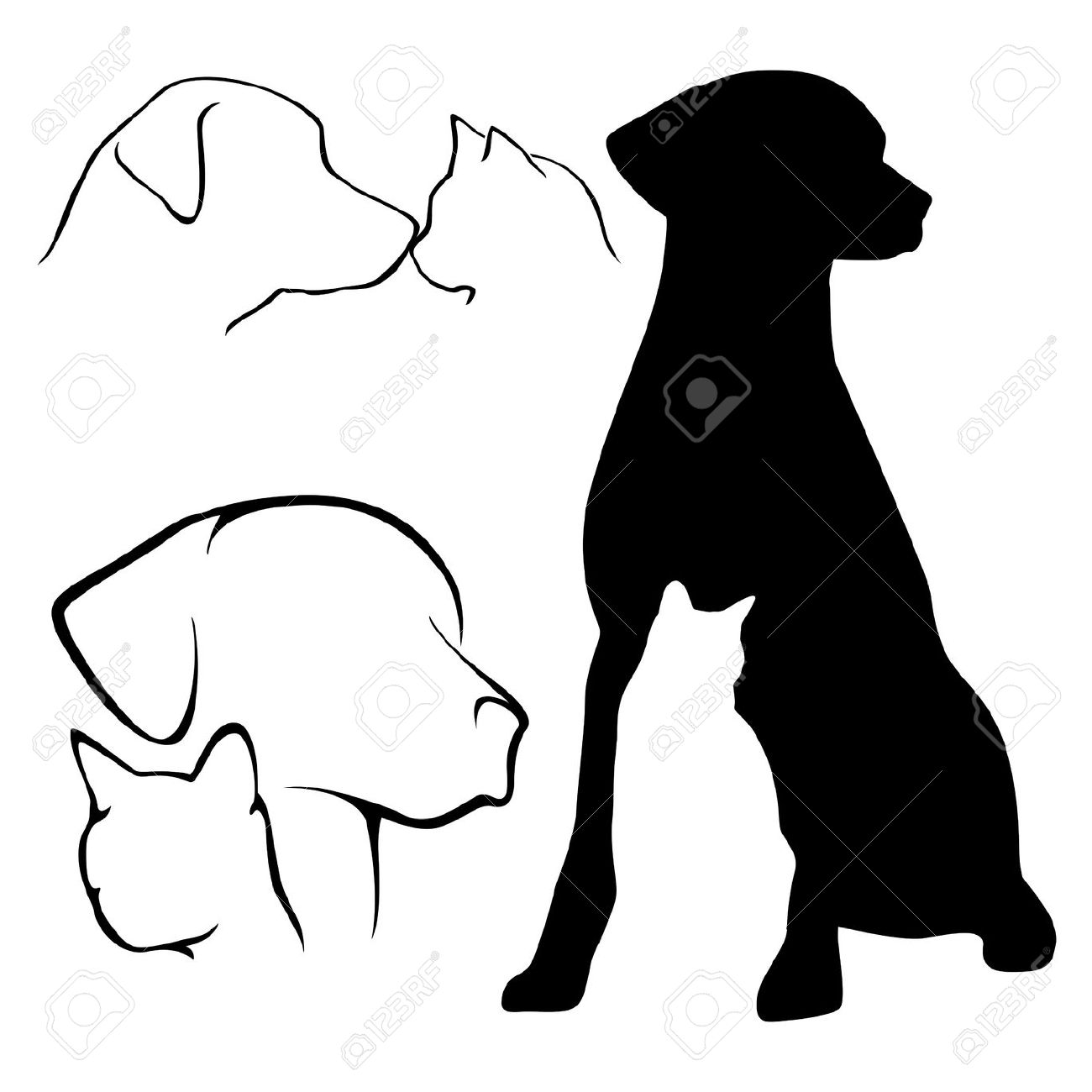 1300x1300 Clip Art Black Lab Silhouette Clip Art