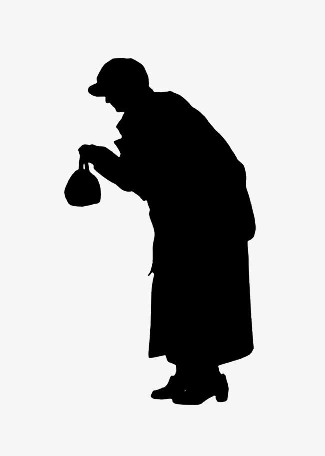 650x911 Bag Lady Silhouette, Old People, Sketch Png Image And Clipart