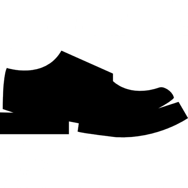 626x626 Black Male Shoe Side View Silhouette Icons Free Download