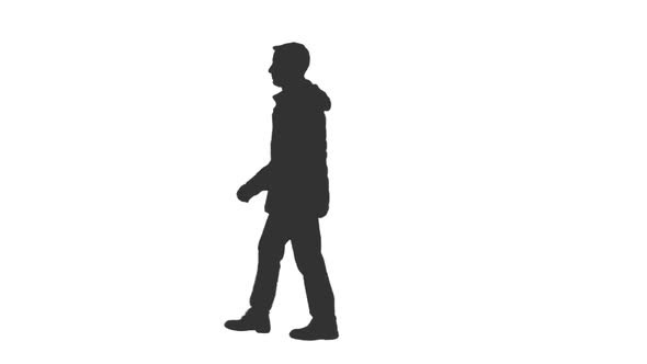 590x332 Black And White Silhouette Of A Young Man Walking In The Street By