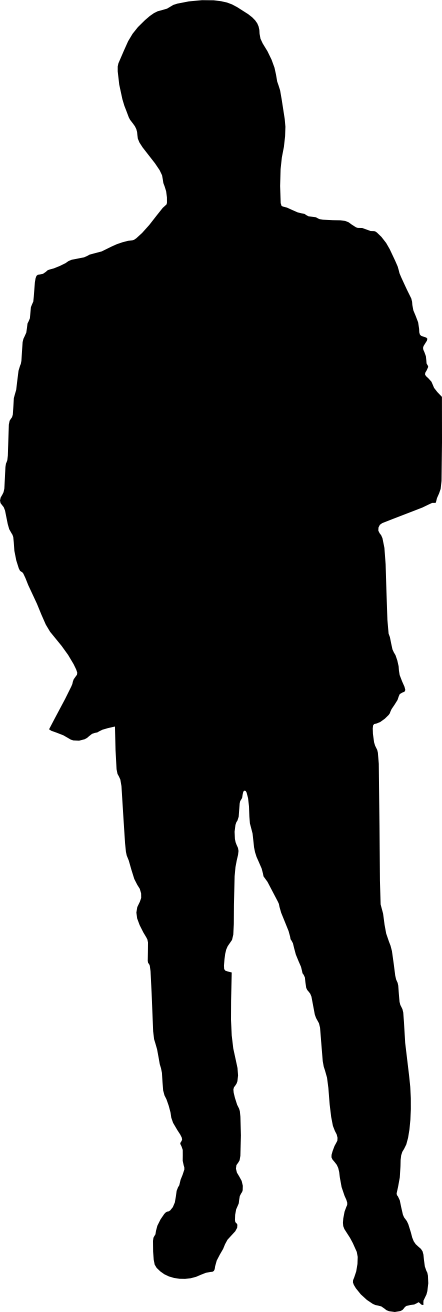 442x1312 20 Man Silhouette (Png Transparent)