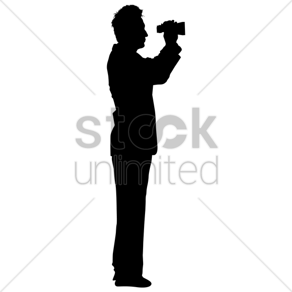 600x600 Silhouette Of A Man With Binoculars Vector Image