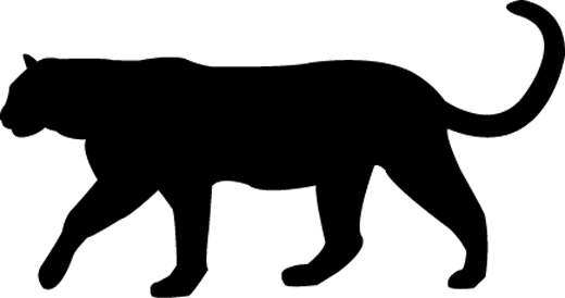 520x274 Panther Silhouette Wall Sticker