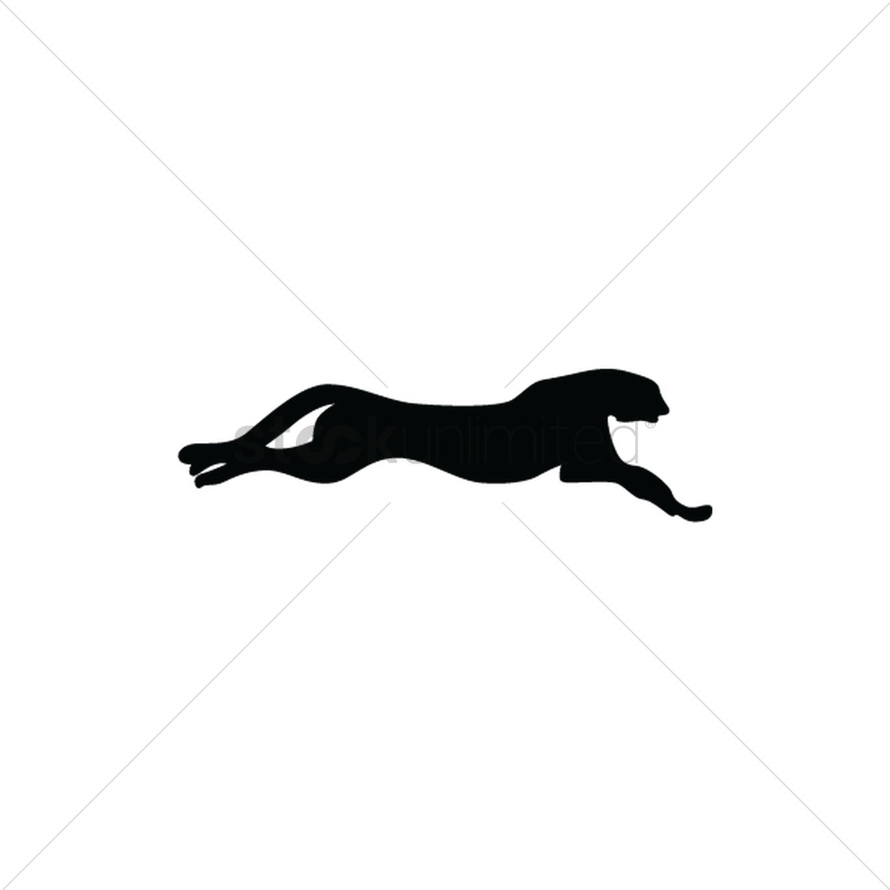1300x1300 Silhouette Of Panther Vector Image