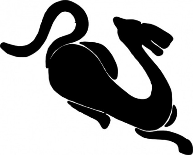 626x502 Black Panther Silhouette In Side View Download Free Animal Vectors