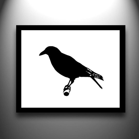 570x570 Papercut Crow. Lovely.