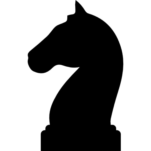 626x626 Horse Black Head Shape Of A Chess Piece Icons Free Download