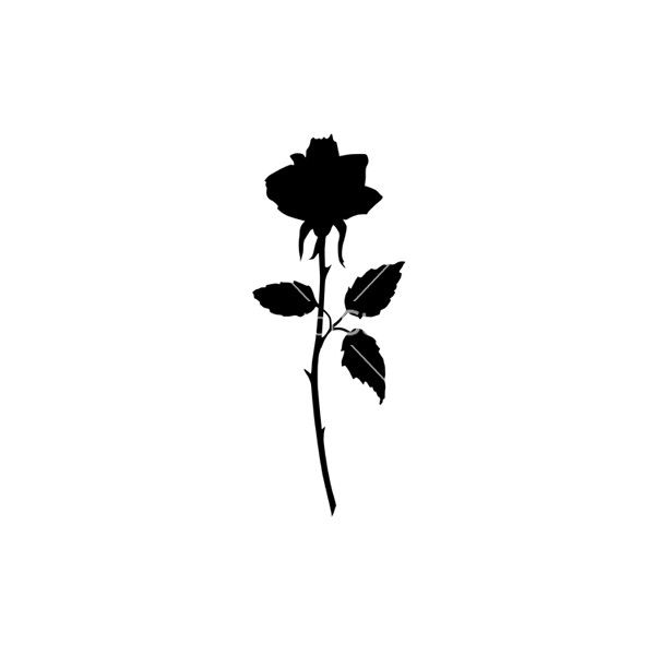 Black Rose Silhouette at GetDrawings | Free download