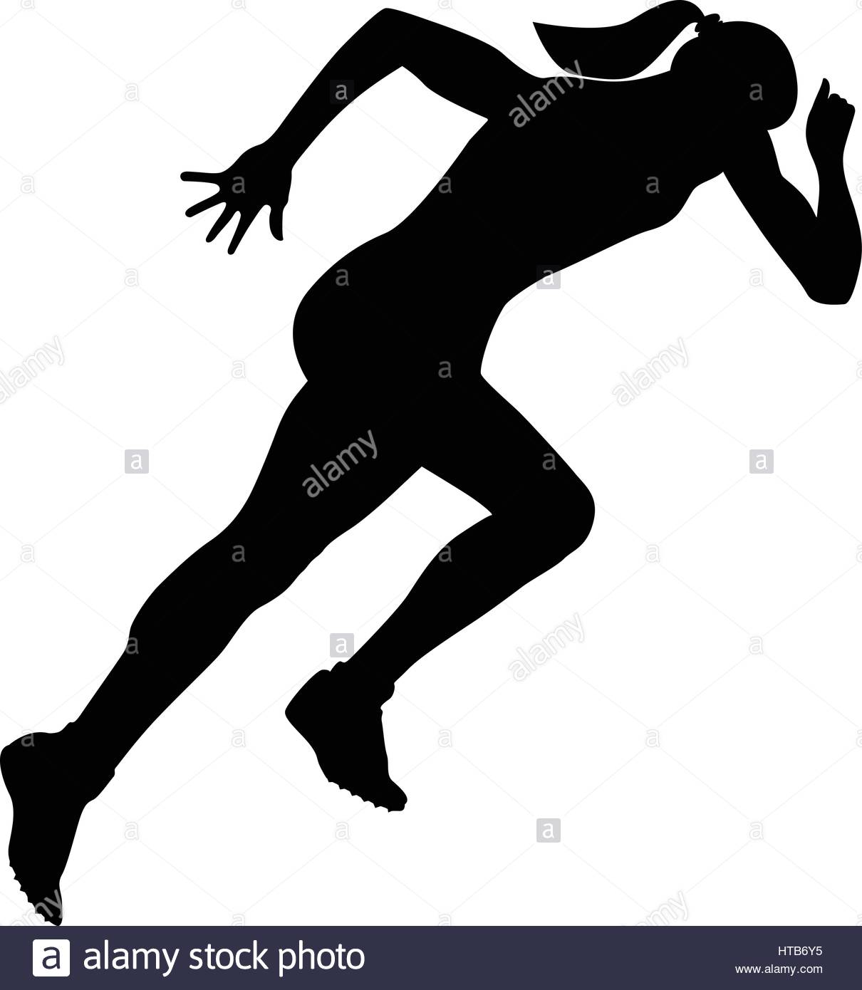 1210x1390 Start Girl Runner Sprint Competitions Black Silhouette Stock