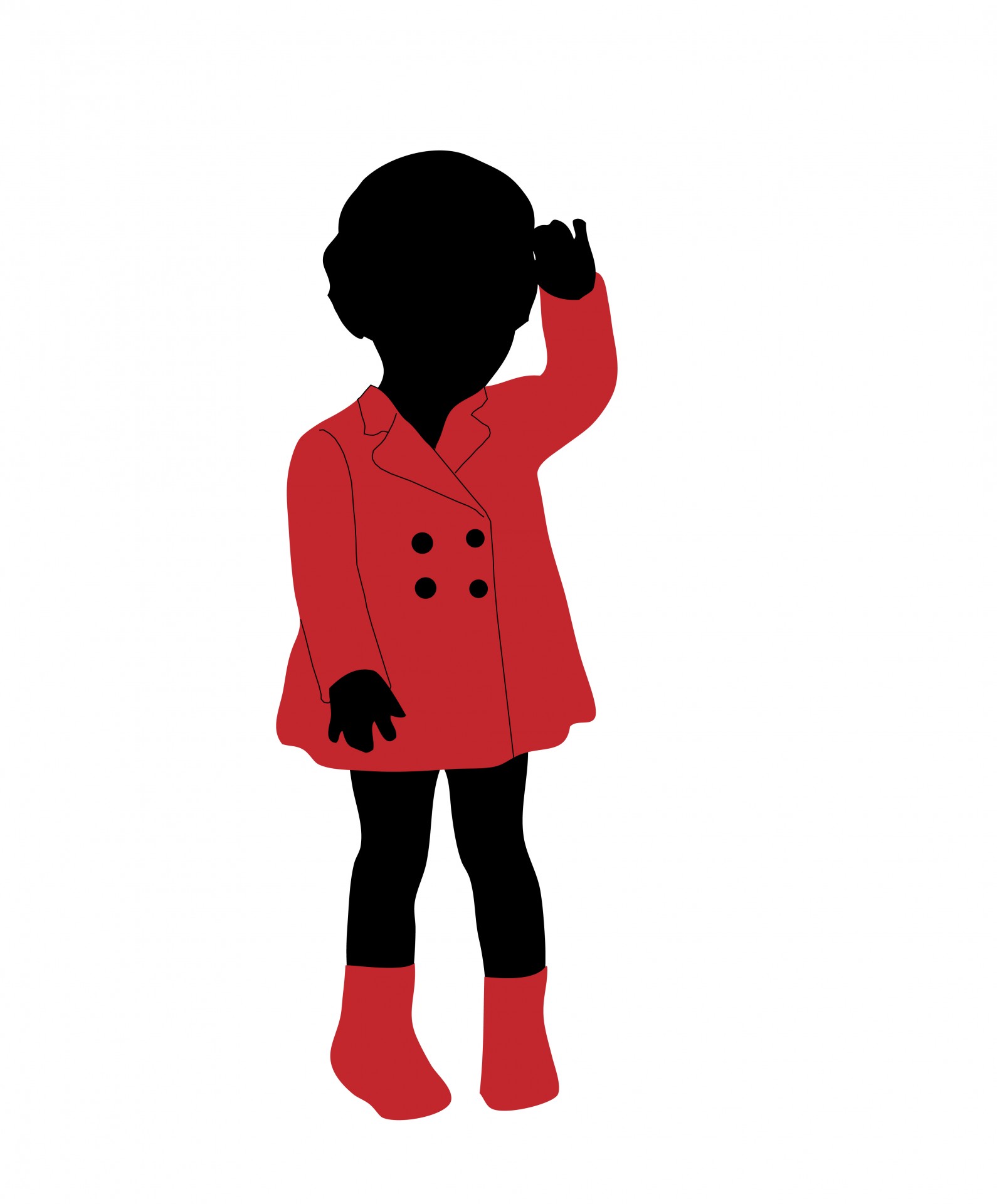 1590x1920 Child Black Silhouette Girl Free Stock Photo