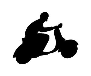 300x252 Scooter Vespa Motorbike Outline Logo Sticker Decal Graphic Vinyl