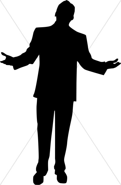 400x612 A Person Kneeling Silhouette Clipart On Both Knees