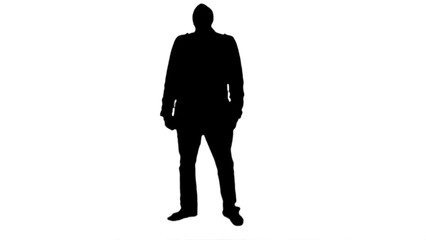 426x240 Sad Man Clipart Black And White Silhouette