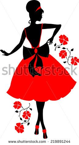 259x470 Eszadesign (Svetlana Zdanchuk) Retro Woman Red And Black