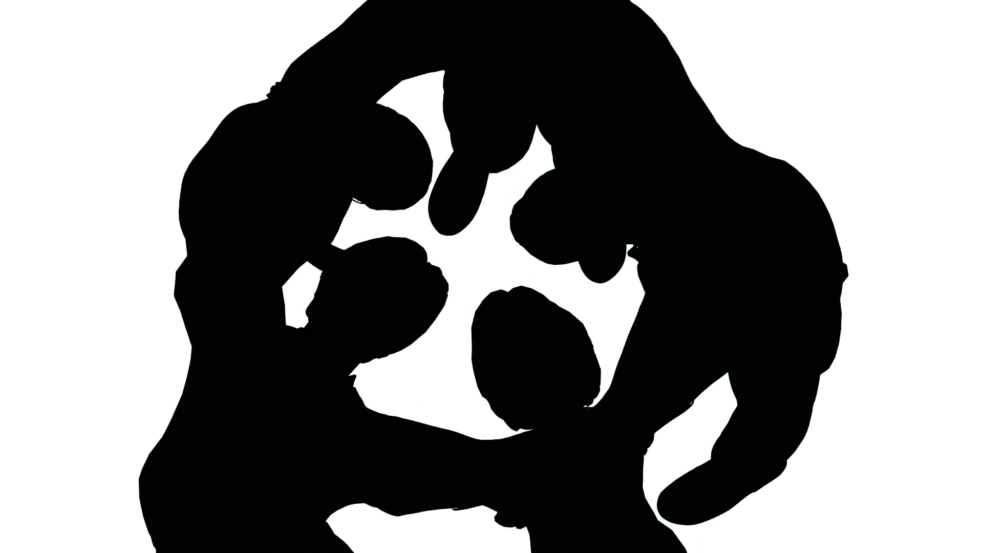 1920x1080 Silhouette Of People Staying In Circle Moving Camera Stock Video