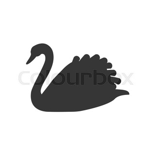 320x320 Silhouette Of Swan Stock Vector Colourbox