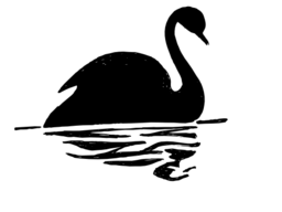 256x192 Black Swan Silhouette Clipart I2clipart