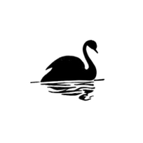 204x203 Black Swan Silhouette Free Vector Download