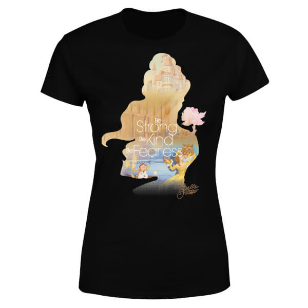 600x600 Disney Princess Filled Silhouette Belle Women's T Shirt