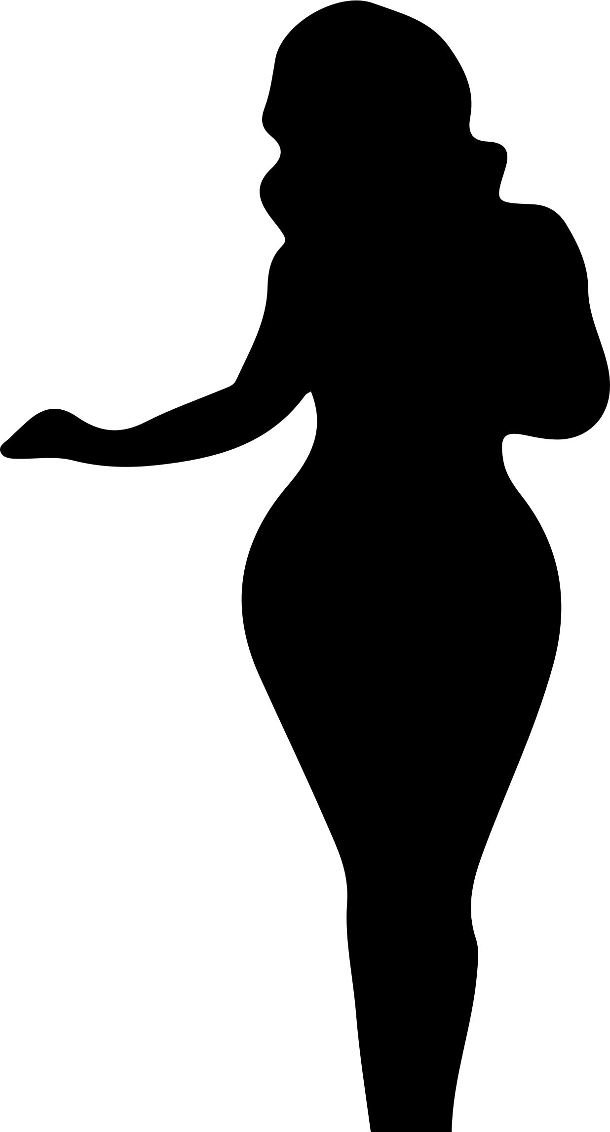 1236x2293 Full Figured Woman Silhouette Icons Png