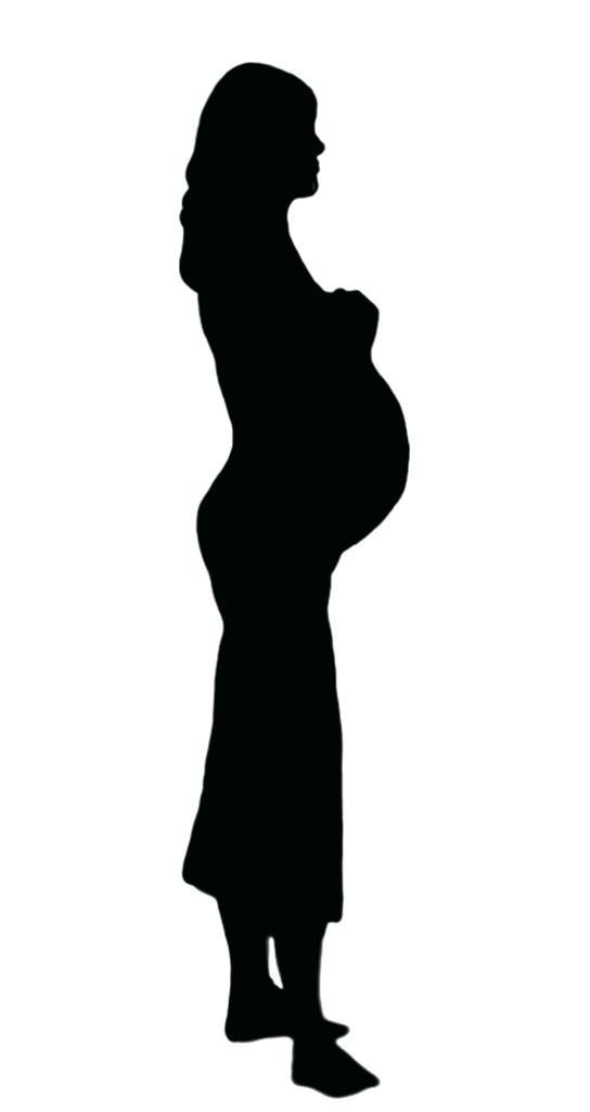 544x1024 Pregnant Woman Silhouette Clipart