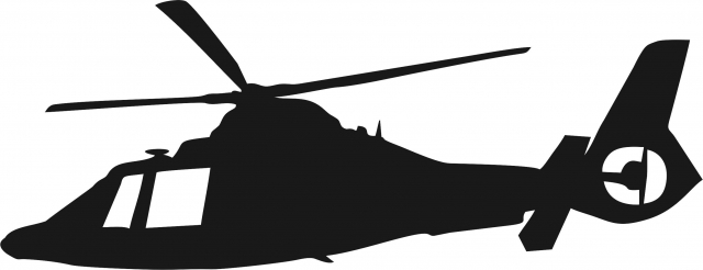 640x246 Laser Cut Appliques Helicopter Silhouette Applique