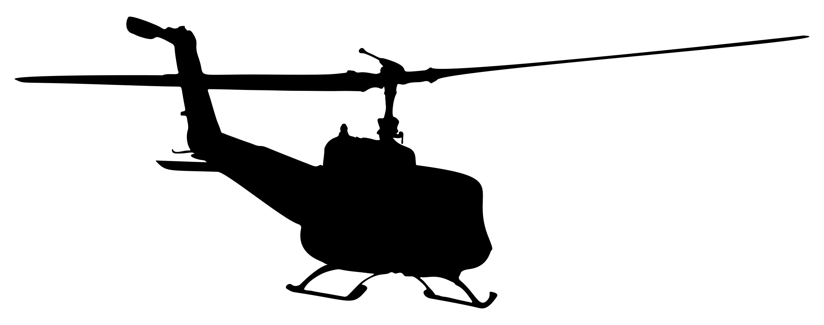 2654x1048 Helicopter Silhouette 6 Clipart