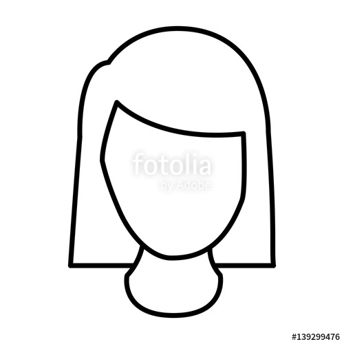 500x500 Silhouette Face Woman Icon, Vector Illustraction Design Image