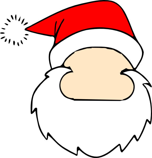 576x599 Blank Santa Face Clip Art