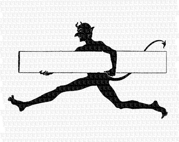 630x500 Instant Download Devil Silhouette Digital Blank Labels Banners