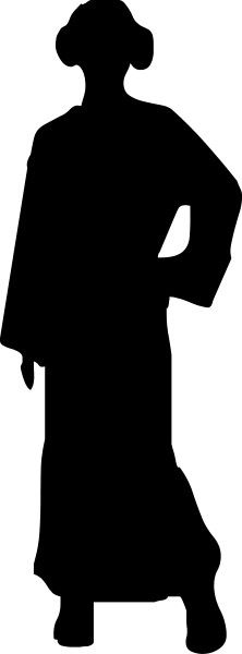 222x600 Silhouette Of Princess Leia Cricut Princess Leia