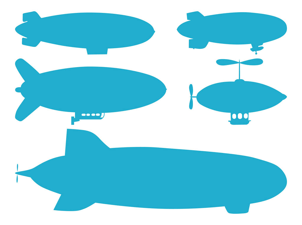 1024x765 Blimp Silhouettes Pack Vector Art Amp Graphics