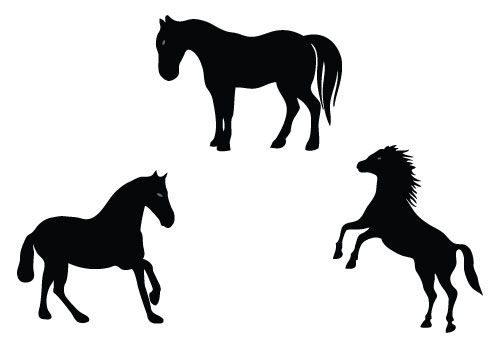 500x350 Free Horse Silhouette Vector
