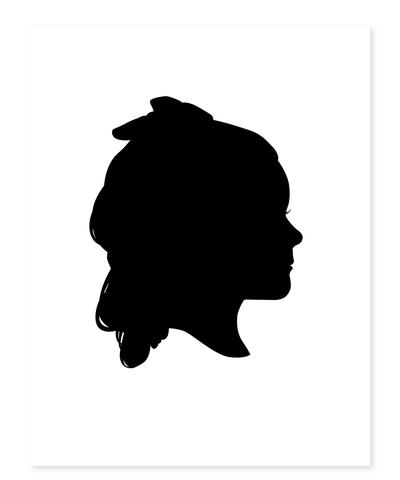 400x480 Custom Profile Silhouette Apple Blossom Print