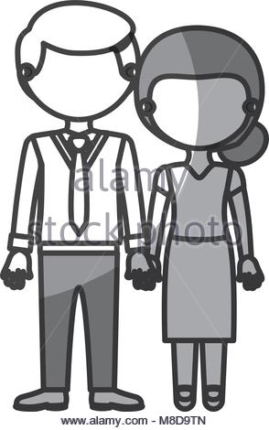 294x470 Couple Monochrome Silhouette And Him With Suit And Tie And Pants