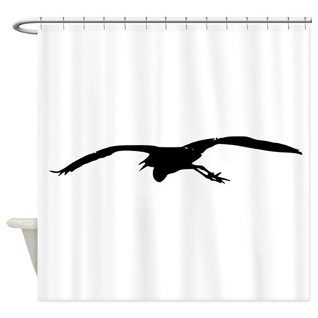 460x460 Blue Heron Shower Curtains