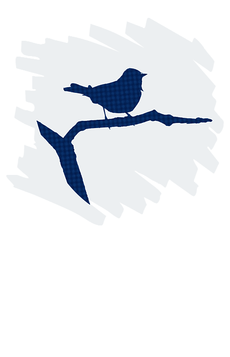 452x700 Blue Bird Silhouette Modern Bird Art T Shirt For Sale By Christina