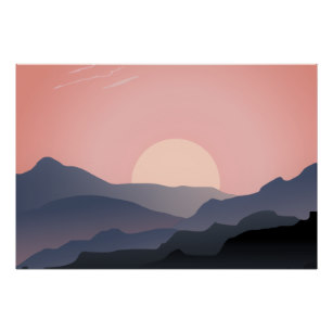 307x307 Mountain Silhouette Posters Zazzle