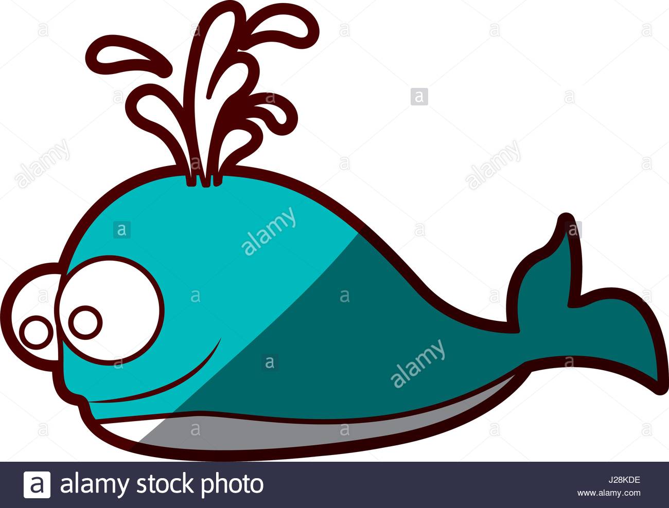 1300x988 Silhouette Color Blue Of Whale And Water Jet Stock Vector Art