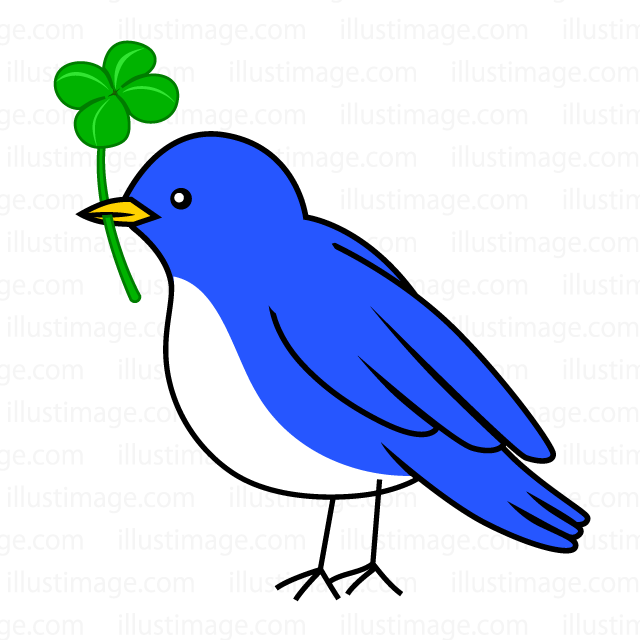 640x640 Free Four Leaf Clover And Blue Bird Clip Art Cartoon