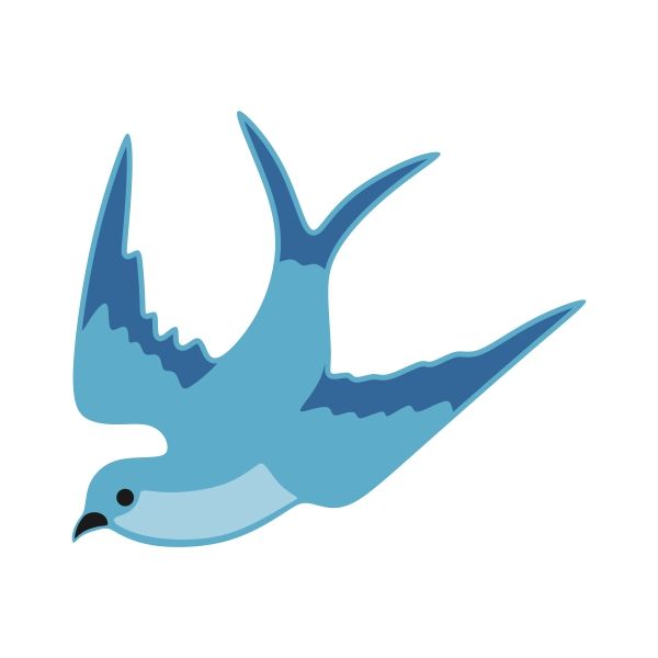 600x600 Blue Bird Pack Cuttable Design Cut File. Vector, Clipart, Digital