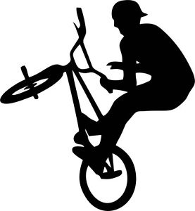 277x300 Bmx Aerial Silhouette Vinyl Decal 150mm Ebay