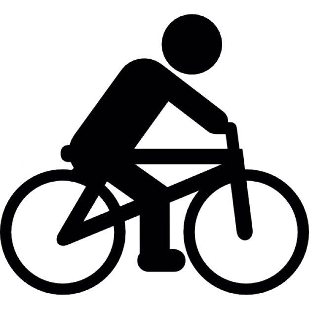 626x626 Riding Cyclist Silhouette Icons Free Download