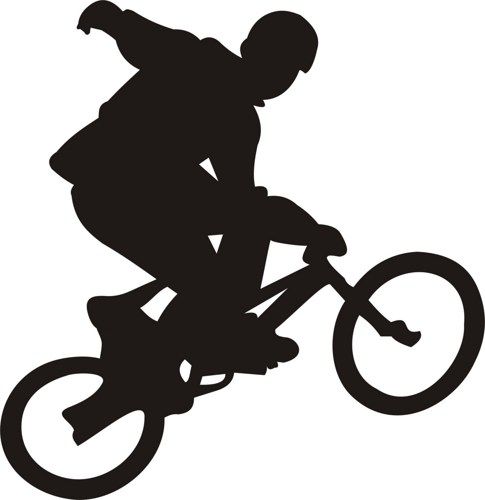 485x500 Bmx Rider Decal Sticker Bike Bicycle X Games Racing Boy Teen