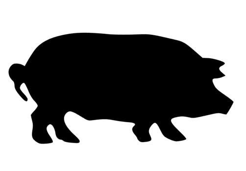 502x349 Pig Silhouette Mascot Decal Visions On Vinyl