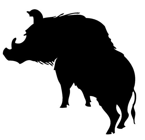 499x480 Wild Hog Silhouette 1 Decal Sticker